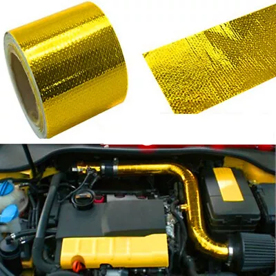 15Feet Gold Self-Adhesive Reflective Heat Wrap Shield Barrier Protection Tape • $10.44