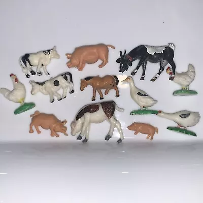 Lot Of 12 Vintage Miniature Farm Animals • $1.99