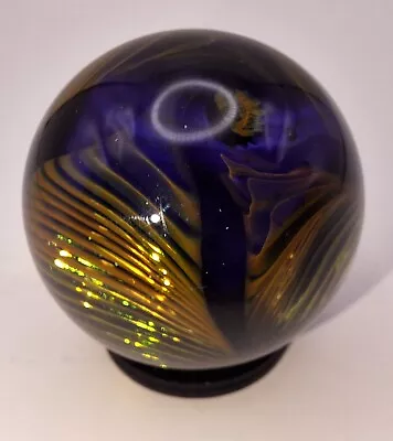 Fabulous Contemporary Signed Kevin O'Grady Art Glass Diochroic Marble... • $265