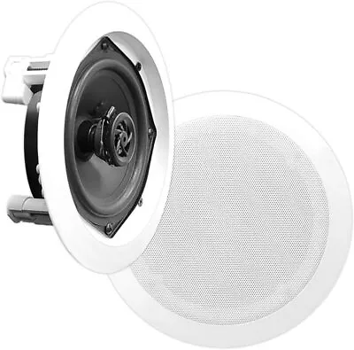 PYLE PRO 6.5'' 200W 2-Way Ceiling/Wall Speaker System White (1 Pair) (Open Box) • $27.93