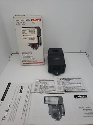 Metz Mecablitz 40af-4c Flash For Canon Eos Cameras - Clean - In Box • $27.95