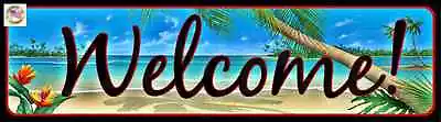 Tiki Bar Metal Mini Street Sign 3 X12  Usa Made Welcome Margaritaville Beach • $13.99