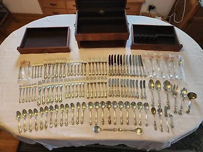 Gorham Melrose Sterling Silverware Set Antique • $12500