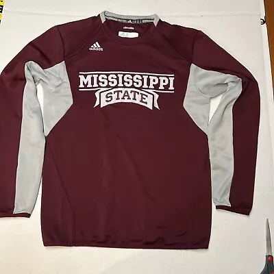 Adidas Climalite Pullover Shirt Men’s Small Raised Embroidered Mississippi State • $21.98