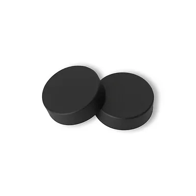 Pair Matt Black Cover Caps For Heated Towel Rail Radiator Blanking Plug Air Vent • £2.99