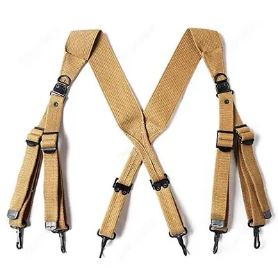 US M1936 Suspenders Strap U.S. Canvas X Shoulder Strap • $21.99