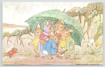 Fantasy~Margaret Tempest~Rabbits Take Shelter From The Rain~#92~Medici Vintage • $4.20
