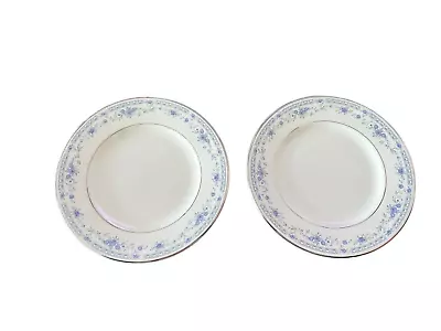 Vintage Bellemeade 2 Bread & Butter Plates Platinum England Floral Bone China • $9.99