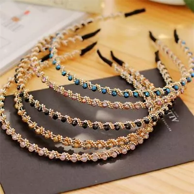 Fashion Women Jewel Gems Head Band Crystal Hair Band Girl Ladies Wear Bridesmaid • £2.99