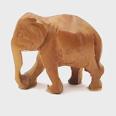 Miniature Elephant Hand Carved Wood Wooden Tiny Figurine Collectible • $11.66