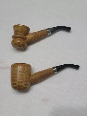 2 Missouri Meerschaum PIPES Country Gentleman Bent Stem Smoking Corncob  3  L • $25.49