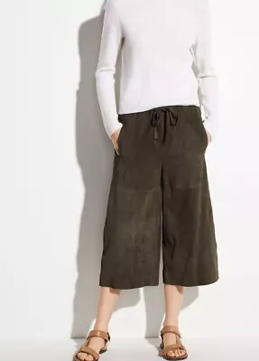 A024 Nwt Vince Women Suede Culotte Pants Size Xs S M $995 • $129.99