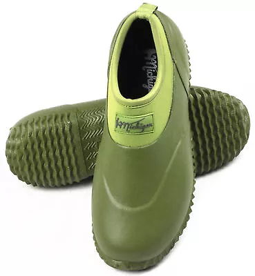 Michigan Green Neoprene Garden Boots Slip On Waterproof Outdoor Shoe • £12.99