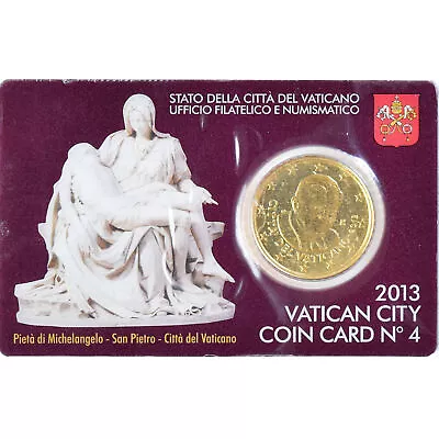 [#1022618] VATICAN CITY 50 Euro Cent 2013 Rome Coin Card N4 MS Brass KM:3 • $20.74