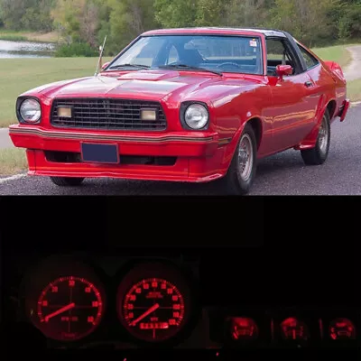 Dash Gauge Cluster LED Dashboard Bulbs Red Kit For 1974-1978 Ford Mustang II • $9.08