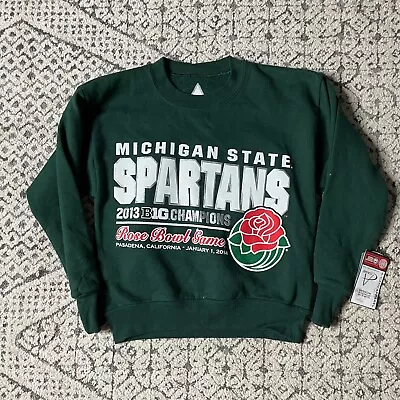 Spartan Michigan State University Crew Neck Sweater Rose Bowl 2013 Small • $12.50