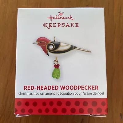 Hallmark Keepsake Beauty Of Birds Red Headed Woodpecker MINIATURE 2013 • $25