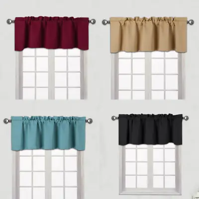 $8.50 • Buy 1pc Heavy Thick Valance Blackout Unlined Thermal Window Dressing Topper 54 X18 L