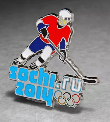 2014 SOCHI OLYMPIC PIN  Ice Hockey Cutout Milan Cortina 2026 TRADER • $5.95