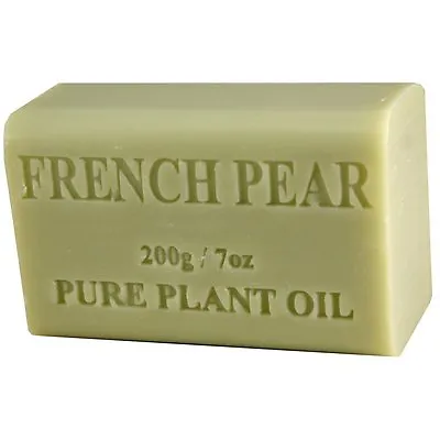 Bela French Milled Australian Natural Embossed Soap - French Pear • $5.39