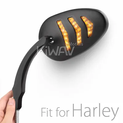 $134.70 • Buy Black Mirrors + Arrow Style Turn Signals Led Fits Harley V-ROD MUSCLE NIGHT ROD