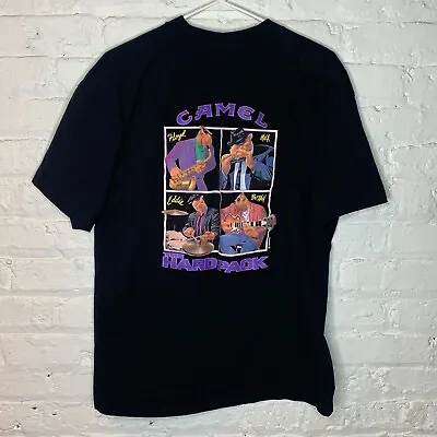 Vtg 1993 Camel The Hard Pack Logo Pocket Black Single Stitch T Shirt Mens XL  • $65
