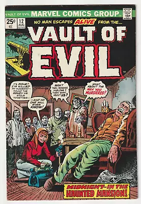 Vault Of Evil # 12 Marvel Horror Comic 1974 Bob Powell Art Pre-code Reprints • $6