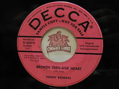 Kenny Roberts – Broken Teen-Age Heart / I'm Looking For The 45 RPM Fair (16A) • $8.99