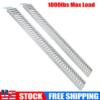 2× 1000LBS Loading Ramp Steel Trailers Ramps For ATV/UTV/Motorcycles/Lawn Mowers • $93.99