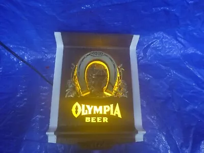 Vintage Olympia Beer Lighted Sign  Good Luck  Horseshoe Man Cave  • $98