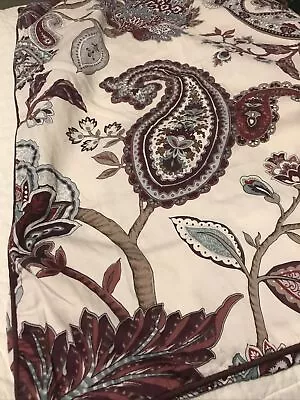 Nicole Miller Home All Cotton Paisley Floral Standard Pillow Shams Bedding  • $24