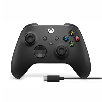 Xbox Wireless Controller + USB-C Cable (Carbon Black) • $99.95