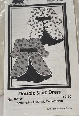 My Twinn Doll Clothes Pattern 23  Morrissey Double Skirt Dress 2001 Vtg • $14.95
