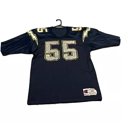 Vintage 90s Champion Junior Seau San Diego Chargers #55 NFL Jersey Size 44 • $20