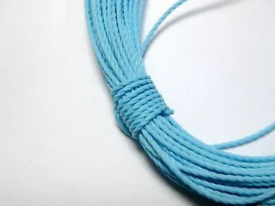$2.92 • Buy 50 Meters Sky Blue Waxed Polyester Twisted Cord 1mm Macrame String Linen Thread