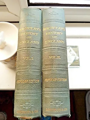 £19 • Buy MACAULAY'S HISTORY OF ENGLAND (Hardback, 1889) Popular Edition - 2 Volume Set