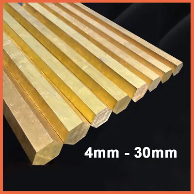 £38.27 • Buy Brass Hexagonal Bar Rod Hex H59 Diameter 4 5 6 7 8 9 - 30mm Length 0.2m 0.5m 1m