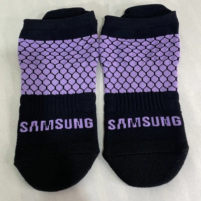 $7.25 • Buy Samsung Unisex Ankle Socks Black And Purple Promotional Adult One Size