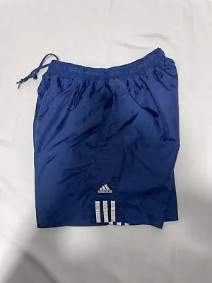 Adidas Mens Athletic Nylon Blue Shorts Size M • $9.99