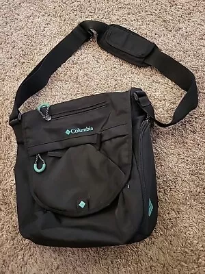 Unisex Black Columbia Crossbody Messenger Diaper Bag • $10