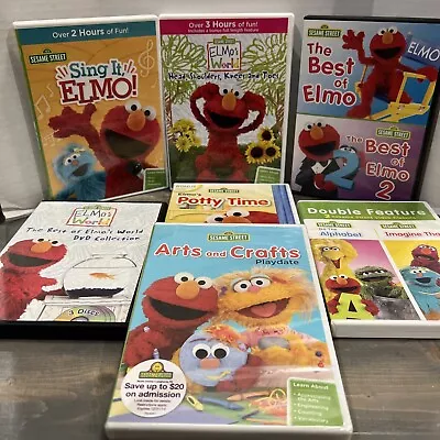 Sesame St -Elmo - Lot Of 7 DVDs (One Is Sealed) Sing It Potty Time Arts & Crafts • $9.09