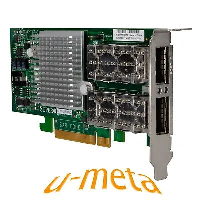 Supermicro AOC-UIBQ-M2 40Gb/s 2-Ports QSFP PCIe 2.0x8 Mellanox ConnectX-2 IB QDR • $289.99