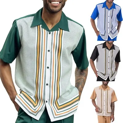 £15.31 • Buy Mens Guayabera Cuban Beach Linen Tees Casual Short Sleeve Dress Shirt Blouse Top