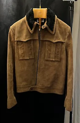 New - Saint Laurent Men’s Suede/Shearing Jacket Coat Brown 38 US ( S-M ) • $1750