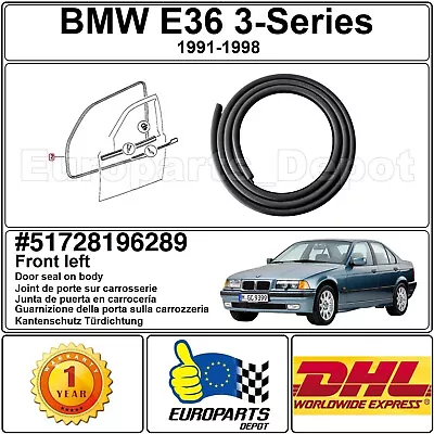 BMW E36 3 Series Weatherstrip Door Seal Gasket 1991-98 • $59.95