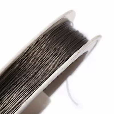 £2.99 • Buy Tiger Tail Beading Wire Crafts Stainless Steel Silver Grey Or Black 0.45mm 50m