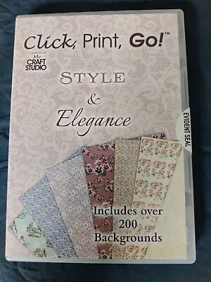 £4.99 • Buy My Craft Studio Click Print And Go Style And Elegance CD ROM 