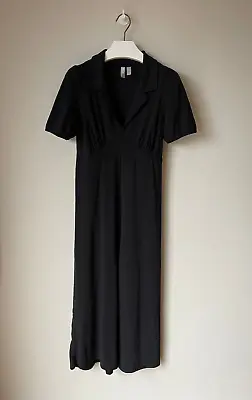 ASOS Maxi Dress T-Shirt Black Jersey Midaxi ASOS UK 10 • £9.95