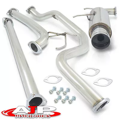 63mm 4.5  Tip T304 Stainless Steel Exhaust Catback For 1990-1993 Acura Integra • $159.99