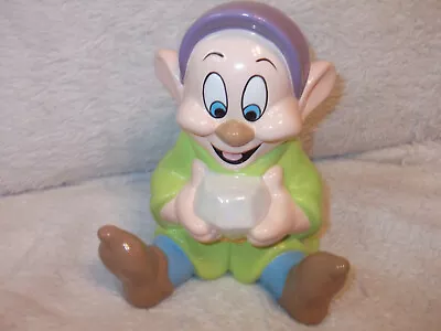 Disney Dopey Ceramic Coin Piggy Bank Snow White And The Seven Dwarfs Vintage Box • $11.96